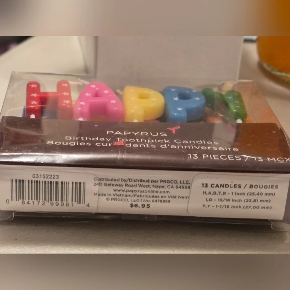 New PAPYRUS Birthday Toothpick Candles